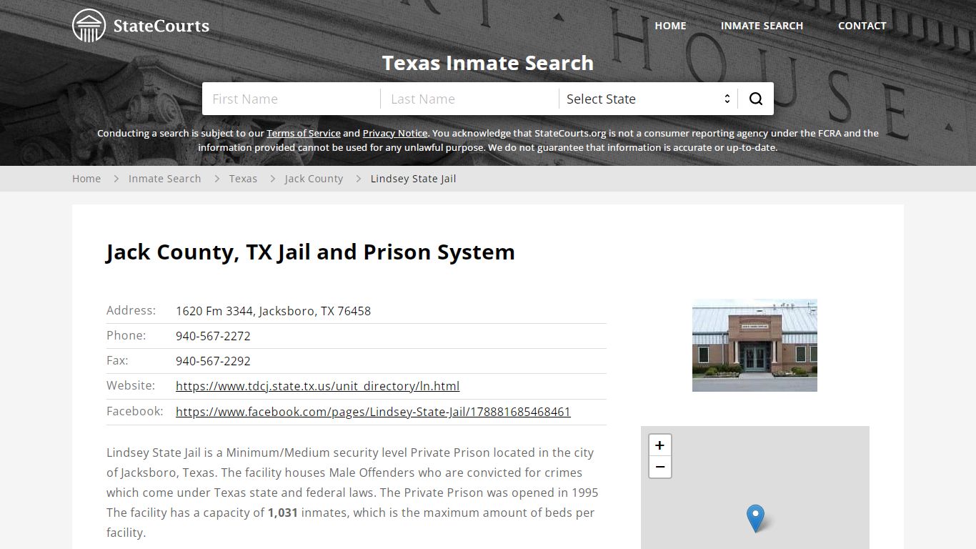 Lindsey State Jail Inmate Records Search, Texas - StateCourts